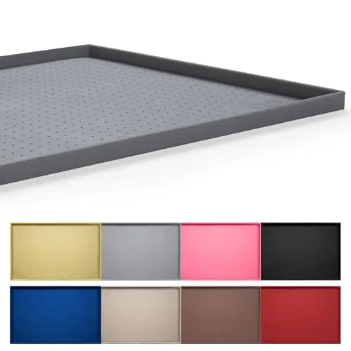 Budget-friendly waterproof silicone dog food mat with raised edges