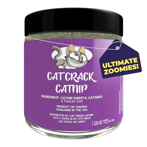 Cat Crack high potency catnip in a container