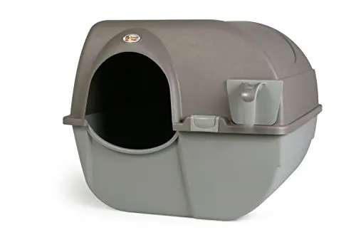 Omega Paw Roll 'n Clean brown manual self-cleaning litter box