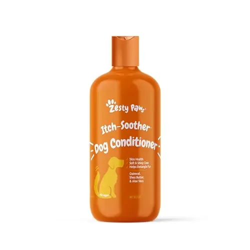 Zesty Paws dog conditioner with oatmeal aloe and shea butter for itchy skin