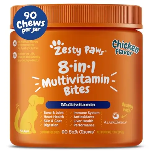 Zesty Paws Dog Multivitamin Chewable Chicken Flavor
