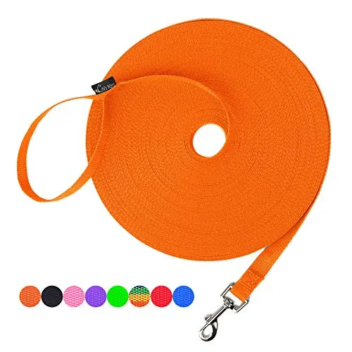 Hi Kiss 30ft nylon dog training leash with swivel bolt snap