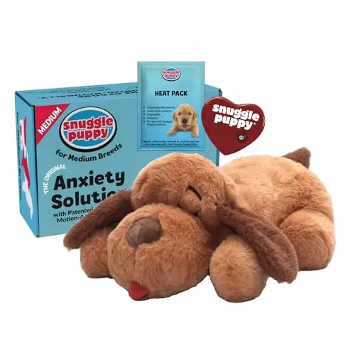 Snuggle Puppy plush toy with a brown biscuit color