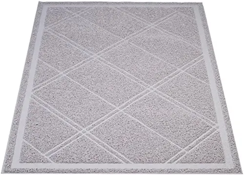 Simple gray Amazon Basics mesh litter mat