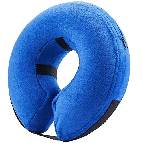 BENCMATE blue inflatable dog cone collar alternative