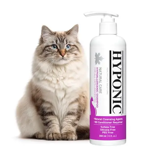 HYPONIC Hypoallergenic Cat Shampoo for sensitive skin and dandruff