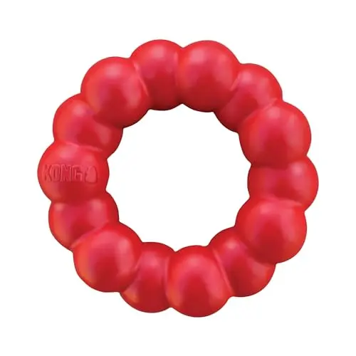 KONG Ring chew toy in red for small/medium dogs
