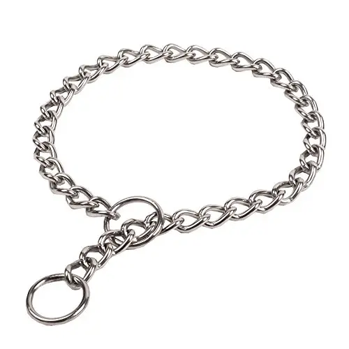 SGODA 304 stainless steel dog training choke chain collar