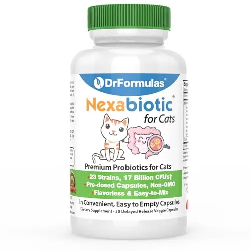 DrFormulas Nexabiotic probiotic powder capsules for cats