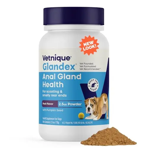 Vetnique Glandex fiber supplement powder for dog anal gland health