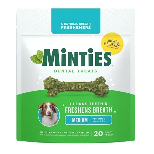 Minties gluten-free dental chew for medium dogs
