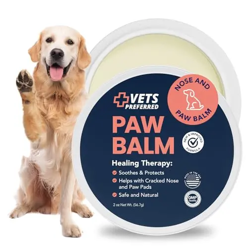 Vets Preferred Paw Balm Pad Protector for Dogs in a white jar