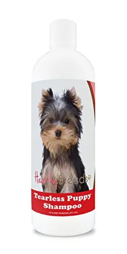 Healthy Breeds tearless puppy shampoo bottle for Yorkshire Terriers
