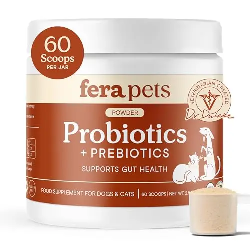 Fera Pets Organic Probiotic Powder for Dogs and Cats