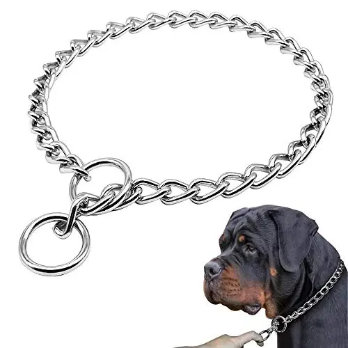 Freezx heavy duty alloy steel dog training choke collar with chrome plating