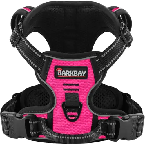 BARKBAY No Pull Pet Harness for Dogs in Pink