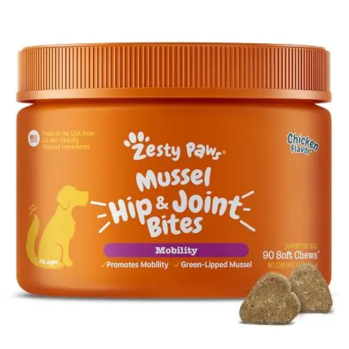 Zesty Paws Mussel Mobility Bites soft chews for dogs