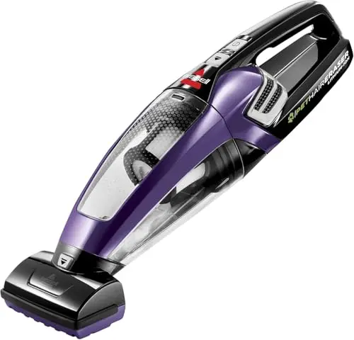 BISSELL purple cordless hand vacuum with specialized pet hair tools