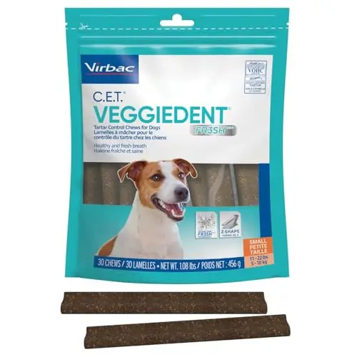 Virbac Veggident plant-based Z-shape dental chew for small dogs
