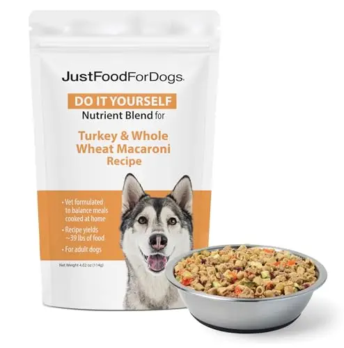 JustFoodForDogs Nutrient Blend packet for homemade dog food