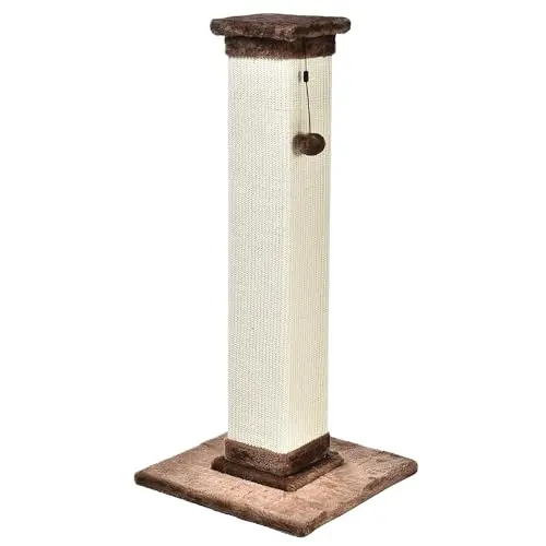 Amazon Basics cat scratching post with sisal rope and wooden base