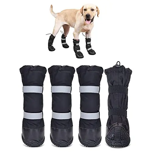 Hipaw dog boots with extended cuff for snow and rain