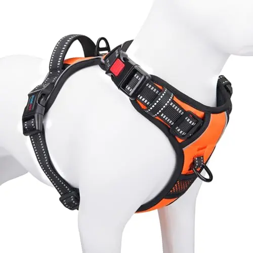 PHOEPET front clip dog harness with three buckles