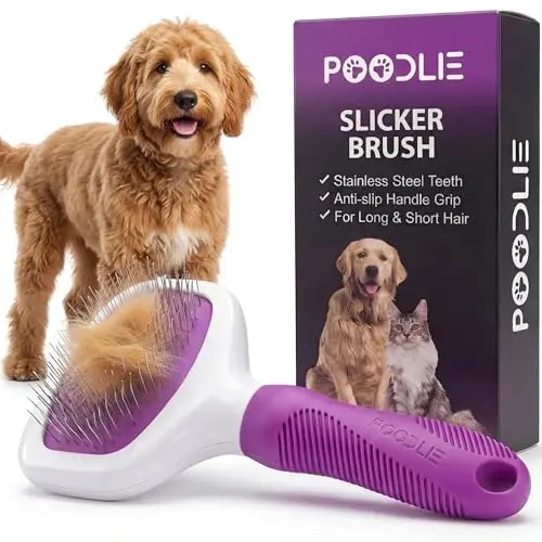Poodle Pet Slicker Brush for dogs and cats