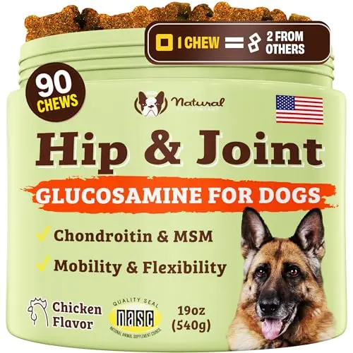 Natural Dog Company Hip & Joint Supplement Chews for Dogs
