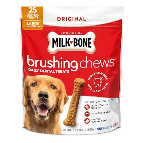 Milk-Bone Brushing Chews dental treats for large dogs