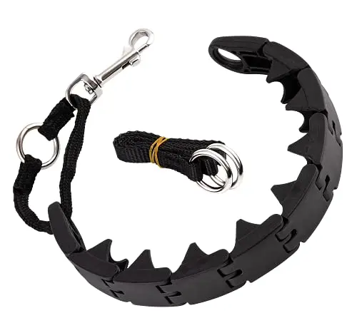 Ram-Pro dog training pinch collar with reflective strap and rubber sleeves