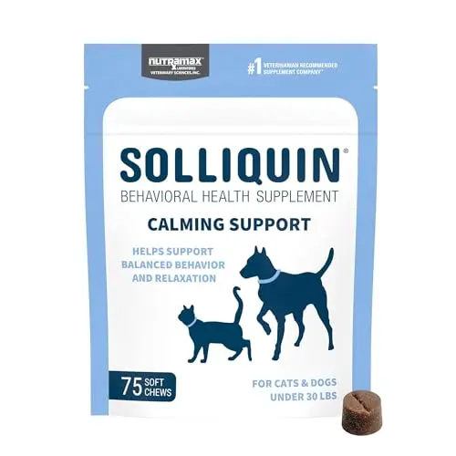 Nutramax Solliquin Calming Supplement soft chews for small to medium pets