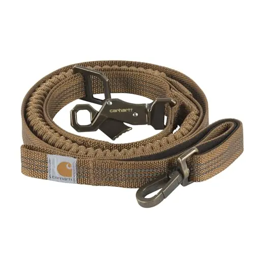 Carhartt durable nylon dog leash with shock absorbing feature and reflective stitching