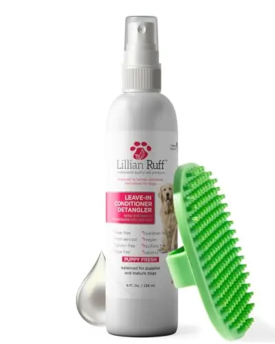 Lillian Ruff leave-in conditioner and detangler spray for dogs