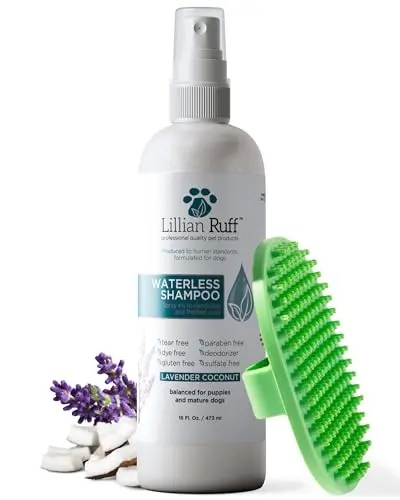 Lillian Ruff Waterless No-Rinse Dog Dry Shampoo Spray bottle