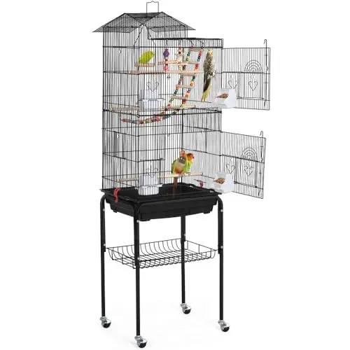 Yaheetech bird cage with rolling stand