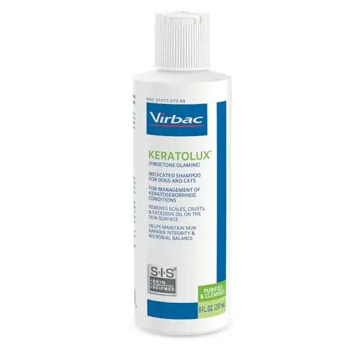 Virbac KERATOLUX Medicated Shampoo bottle for dogs and cats