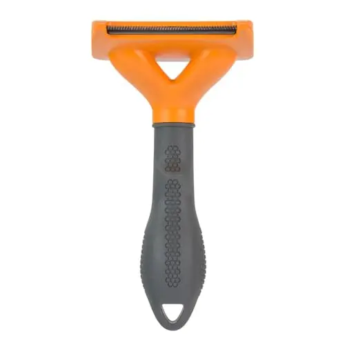 FURminator deshedding tool for medium dogs with long hair
