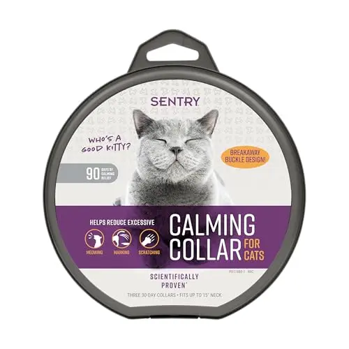 Sentry purple calming collar for cats with buckle closure