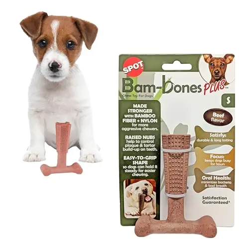 SPOT Bam-Bones Plus T bone chew toy for small dogs