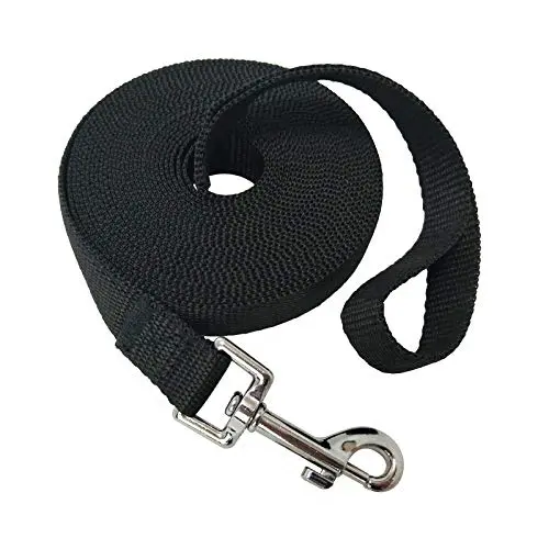 MANDAO 20ft nylon training dog leash with swivel clasp