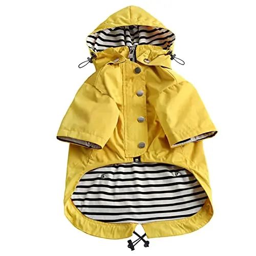 Morezi dog raincoat with legs in yellow