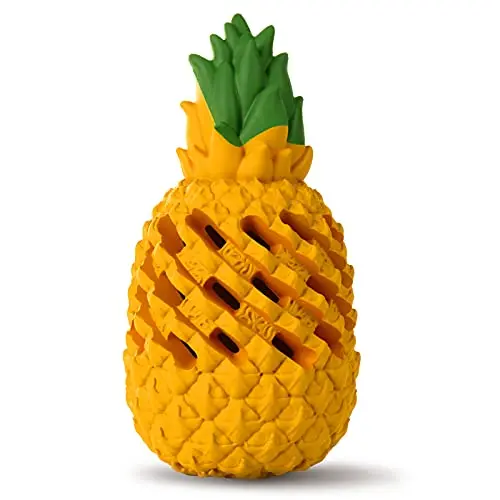 M.C.works orange pineapple-shaped indestructible dog chew toy