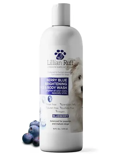 Lillian Ruff PRO Formula Berry Blue Brightening Pet Shampoo bottle