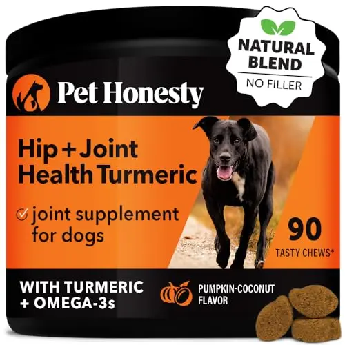 Pet Honesty turmeric soft chews for dogs with pumpkin coconut flavor