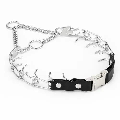 Herm Sprenger 2.25mm prong collar with O-ring for small to medium dogs