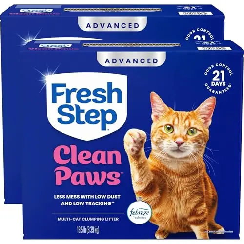 Fresh Step Advanced Clean Paws Multi Cat Clumping Litter two-box bundle