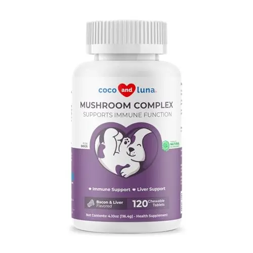 Coco and Luna turkey tail mushroom supplement tablets for dogs