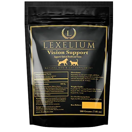 Lexelium Vision Support powder supplement for dogs and cats