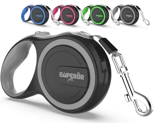 Emperor Pets 26ft grey heavy-duty retractable dog leash